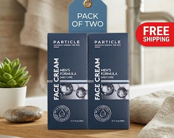 Set de 2 cremas hidratantes faciales para hombre / Hidratante diario para una piel suave / Crema facial ligera y no grasa / Cuidado de la piel para hombres