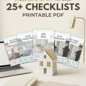 Real Estate Agent Checklists | Realtor Workflow System, Listing, Buyer, Closing Toolkit (Printable PDF)