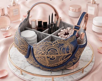 Makeup Brush Holder STL, Vanity Organizer STL, Cosmetic Organizer 3D Print, Beauty Storage STL, Makeup Storage stl, Brush Holder stl File