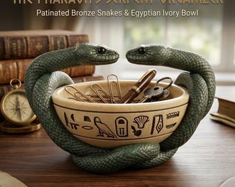 Snake Organizer STL, Egyptian Decor STL, Desk Organizer Bowl STL, Serpent Bowl STl, Ancient Egypt STl, Unique Desk Decor STl, 3D Print Organ