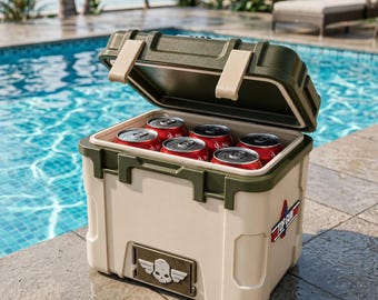 Mini Cooler STL | 3D Printable Beverage Cooler | Tactical Ice Chest STL | Soda Can Cooler Box | Camping Cooler STL | Commercial Use