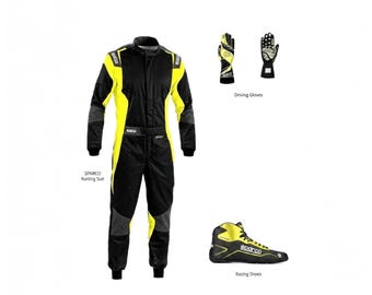 Sparco Racing Suit, Shoes, Gloves, with gift (Balaclava) CIK/FIA Level 2 Approved