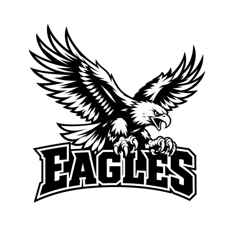 Fierce Eagle Mascot SVG PNG, School Spirit Sports Logo (digital ...