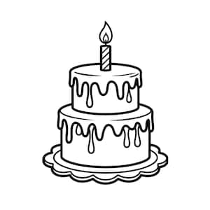 Birthday Cake Slice SVG PNG, Dessert Celebration Design (Digital Download)
