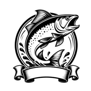 Bass Fishing Monogram SVG PNG, Personalized Fish Frame Design (Digital Download)
