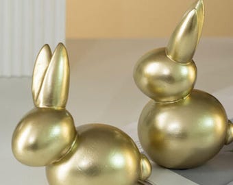 Elegant Golden Rabbit Decorative Ornament For Home