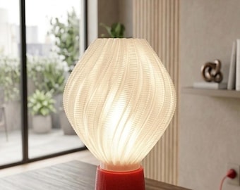 Flow Lamp: 3D Printed Geometric Table Lighting with Spiral Diffuser