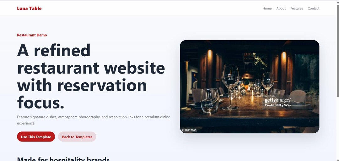 Fine Dining Restaurant Website Template – Elegant, Modern, Reservation ...