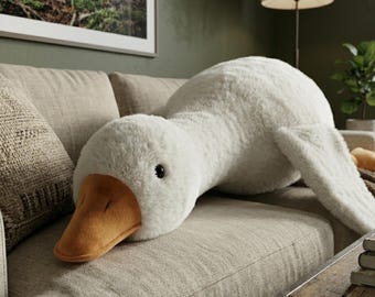 Giant Goose Duck Plush Pillow: Soft Animal Body Cushion for Cozy Decor