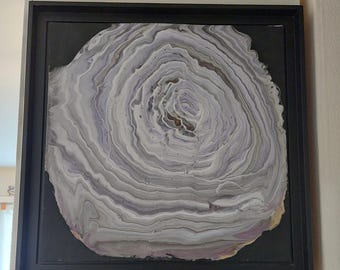 Peonía en piedra – Pintura abstracta original