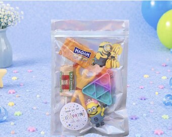 Minion bedankzakjes verjaardagsfeestje – voorgevulde goodybags