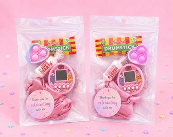 Pre-filled Gaming Party Favour Bag with Tamagotchi console pet game for girls
