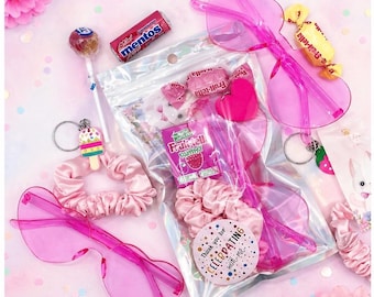Feesttassen voor meisjes – Verjaardagsfeestartikelen en kant-en-klare goodiebags, cadeau voor kinderen, traktatiezakjes voor kinderen barbie thema roze voorgevuld