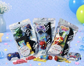 Feestzakjes voor jongens - voorgevulde feestartikelen - avengers - superhelden - superman - gamingthema