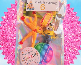 GEPERSONALISEERDE Minion-bedankzakjes voor verjaardagsfeestje – voorgevulde goodybags