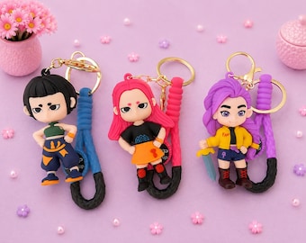 K-Pop Demon Hunters feestartikelen - trendy premium sleutelhangers K-pop