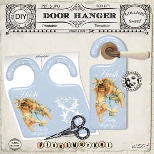 Panneau Porte A Imprimer Accroche Porte Signe Patron Modele Etsy