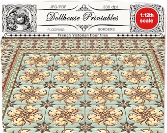 Printable Dollhouse Flooring 1:12 Marble Petit Trianon Tile 