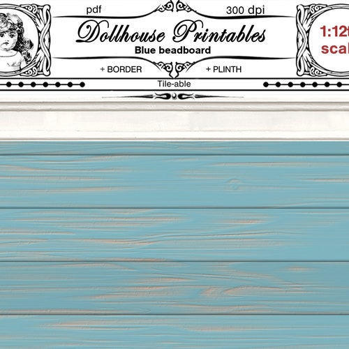 Dollhouse Wallpaper 1/12 Scale Shiplap Printable Download 8.5 Etsy