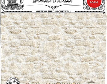 Carta Da Parati In Scala Carta Da Parati Pietre Da Muro In Scala 1:12 - Per Case Delle Bambole, Grigio Chiaro/bianco, 30x53 Cm Carta Da Parati Pietre Muro 1:12 - Foto 5