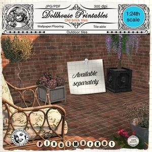 DOLLHOUSE PRINTABLE Wallpaper Old Stone Wall Building Texture Digital ...