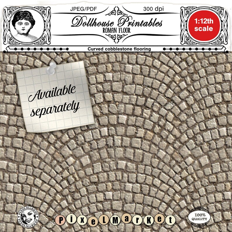 Dollhouse Printable Ancient Rome Miniature CEILING Antique Roman ...