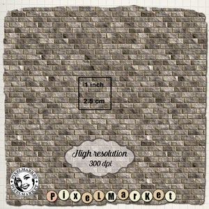 DOLLHOUSE PRINTABLE Wallpaper Old Stone Wall Building Texture Digital ...
