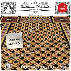Dollhouse Printable Ancient Rome Miniature CEILING Antique Roman ...