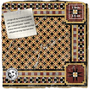 Ancient Rome Diorama Flooring Printable Mosaic Floor Tiles Distressed ...