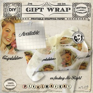WEDDING WRAPPING Paper Printable Wedding GIFT Wrap Large File Digital ...