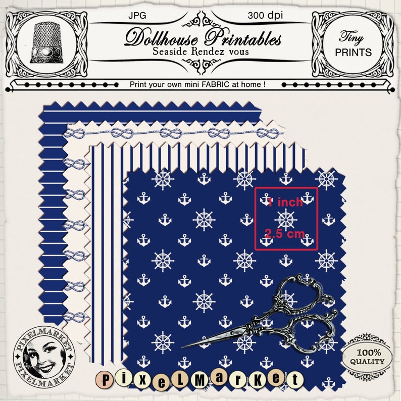 miniature print fabric