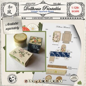 1:12 Dollhouse Miniature Hatbox, Printable Template, Set of 3 French ...
