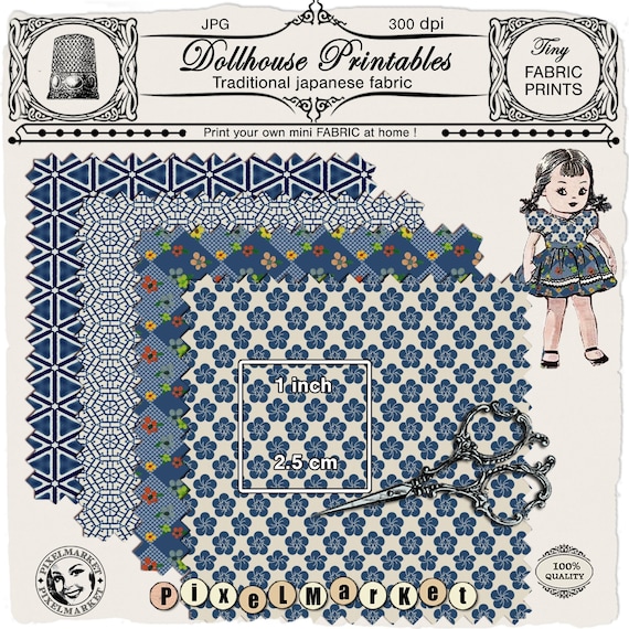 Miniature 2024 print fabric