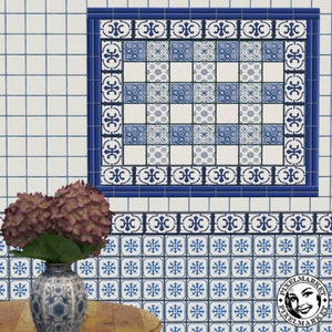 Miniature Ceramic Wall Tiles Printable Replica of Monet’s Kitchen ...