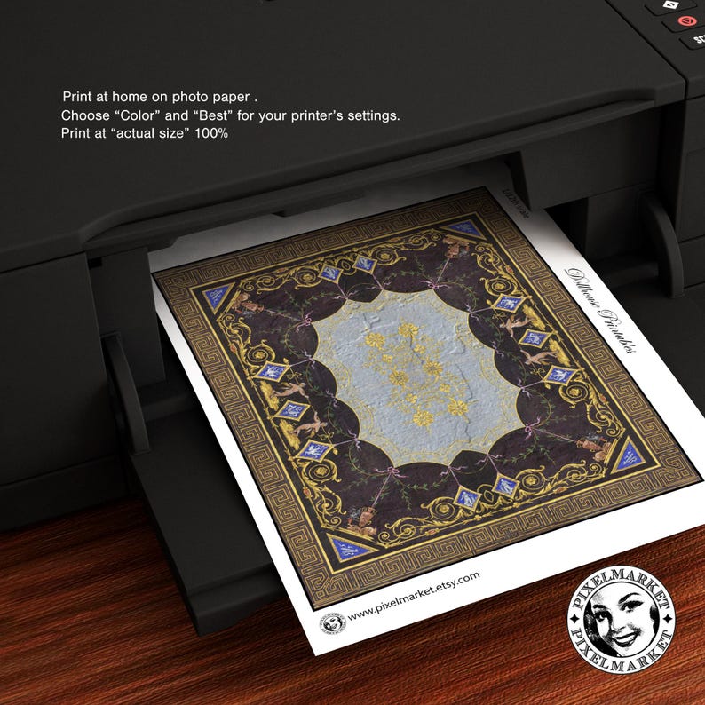 Dollhouse Printable Ancient Rome Miniature CEILING Antique Roman ...
