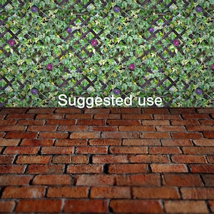 Dollhouse Miniature Printable Wallpaper OUTDOOR BRICK Tiles Wallpaper 1 ...