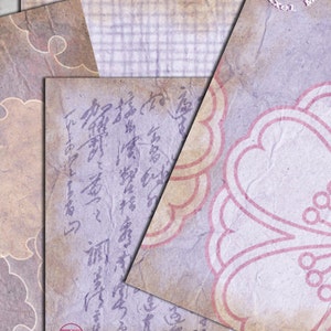 Printable JOURNAL PAGES 6x4 Japanese Papers Set Digital Collage Sheet ...