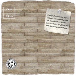 DOLLHOUSE Printable Wood Floor Reclaimed Wooden Flooring 1/12th ...