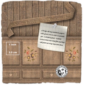 Alpine Cabin Chalet Diorama Printable Set of 2 Rustic Wooden WALLPAPERS ...