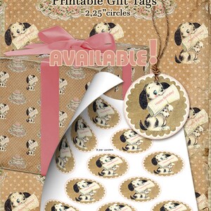 WRAPPING PAPER for Girl Printable Birthday Retro Gift Wrap Instant ...