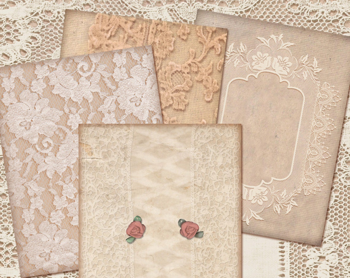 Vintage LACE BACKGROUND Printable Lace Paper Pack 85x11 Web - Etsy