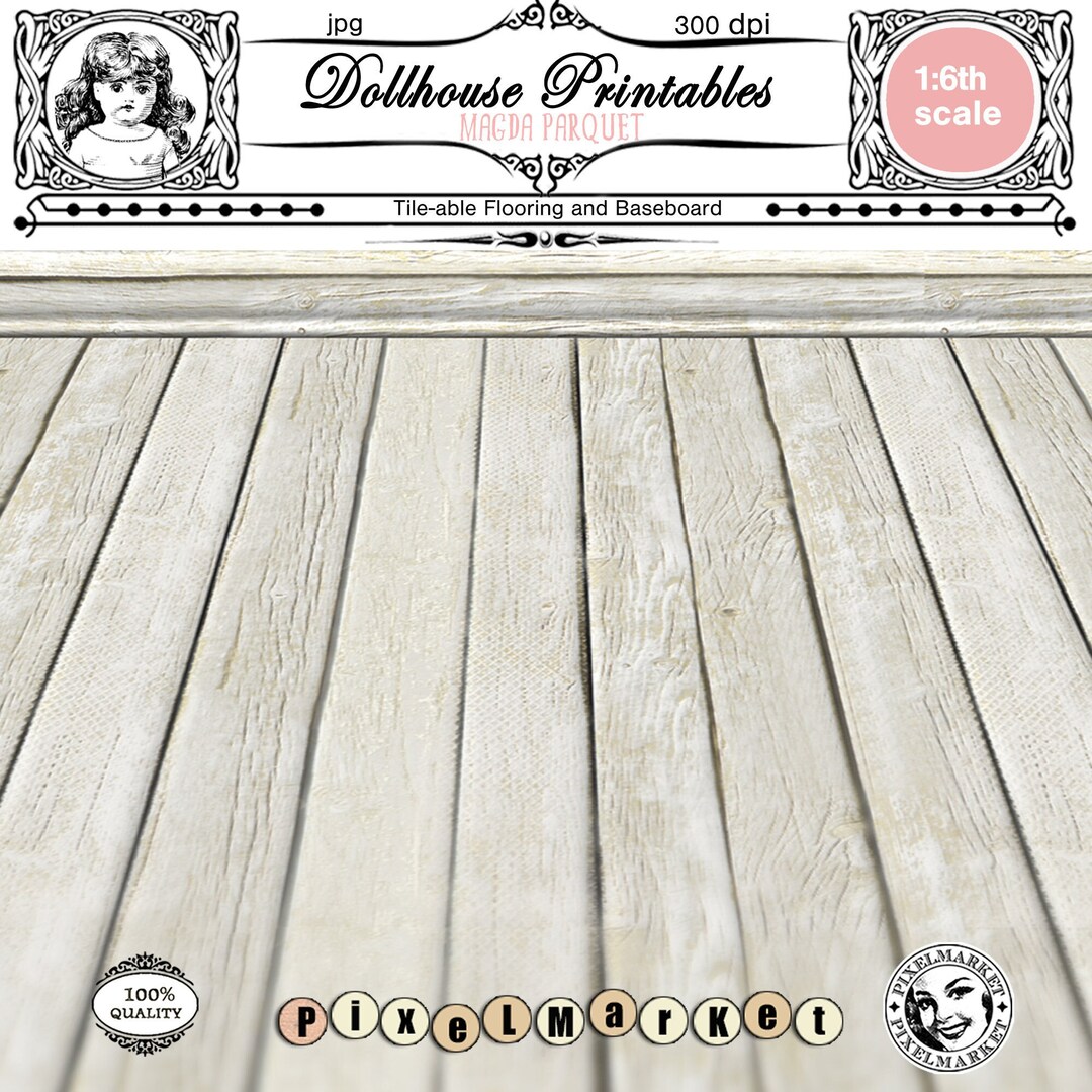 Playscale Miniature FLOORING Printable Rustic Wooden Floor - Etsy