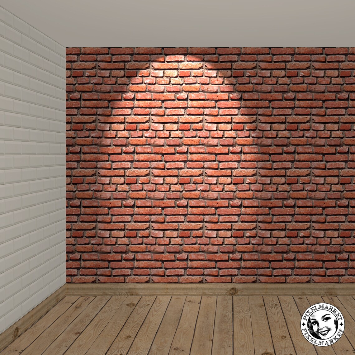 Dollhouse printable wallpaper 1/12 Miniature red BRICK tiles | Etsy