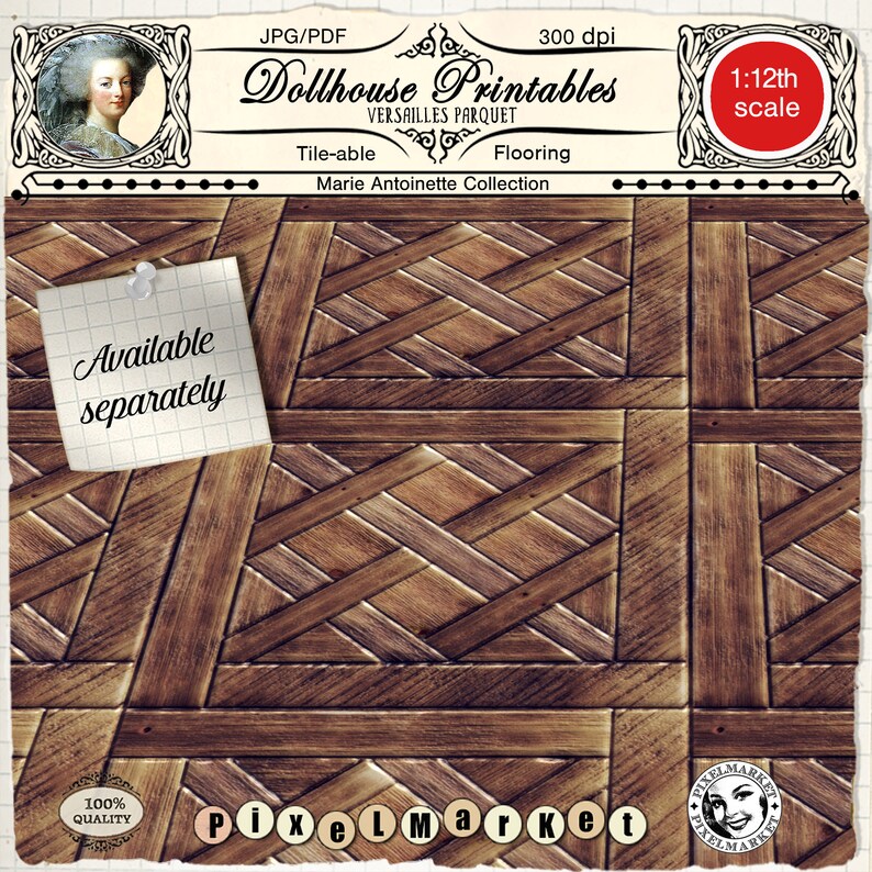 DOLLHOUSE PRINTABLE Flooring Miniature Wood Floor PARQUET | Etsy