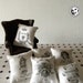 Dollhouse PILLOW Set of 6 Printable Cushions TEMPLATE Miniature Pillow ...