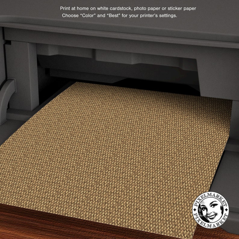 1:6 Playscale Printable BASKET Texture for Miniature - Etsy