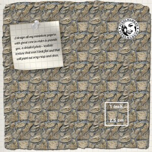 Dollhouse Miniature Printable STONE WALL TILES Siding Wallpaper 1/12 ...