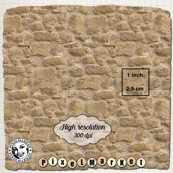 dollhouse stone wall