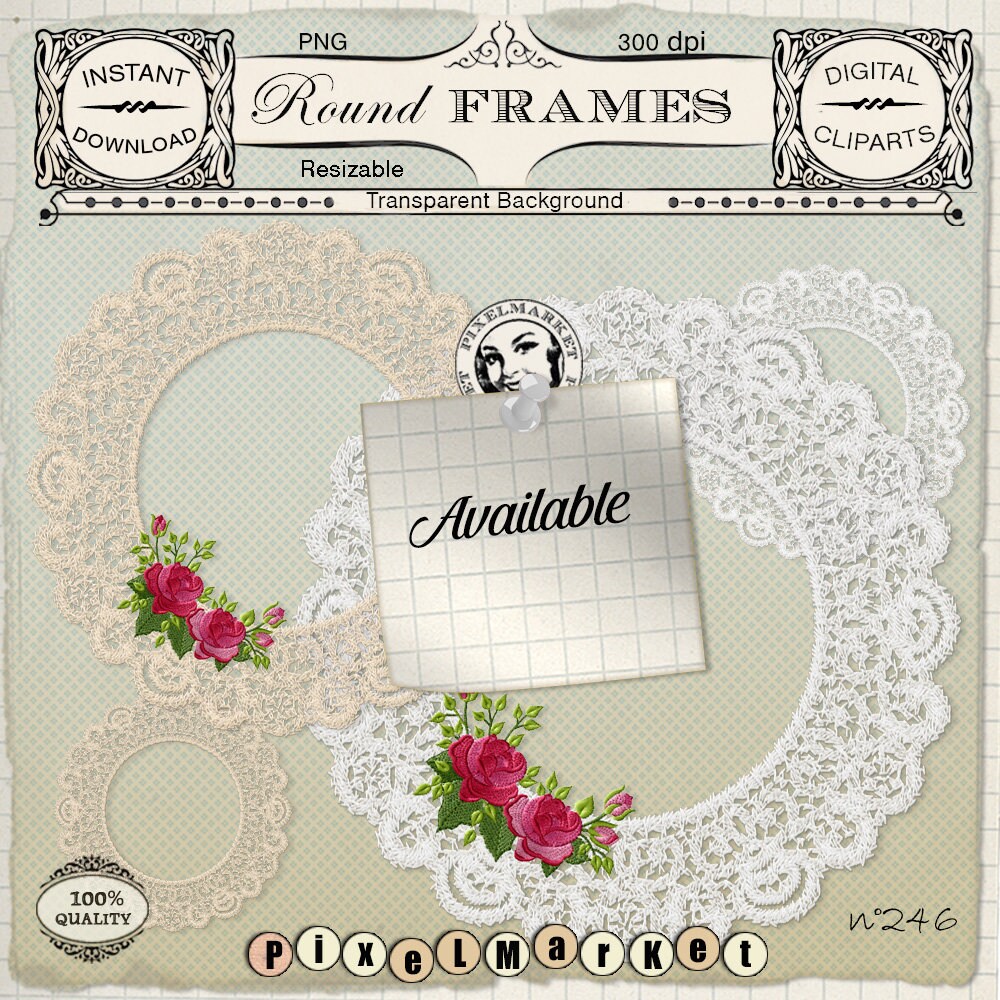 Copyable Frame PHOTO FRAME Clip Arts Printable Picture Frame Diecut Worn Paper Frame ...