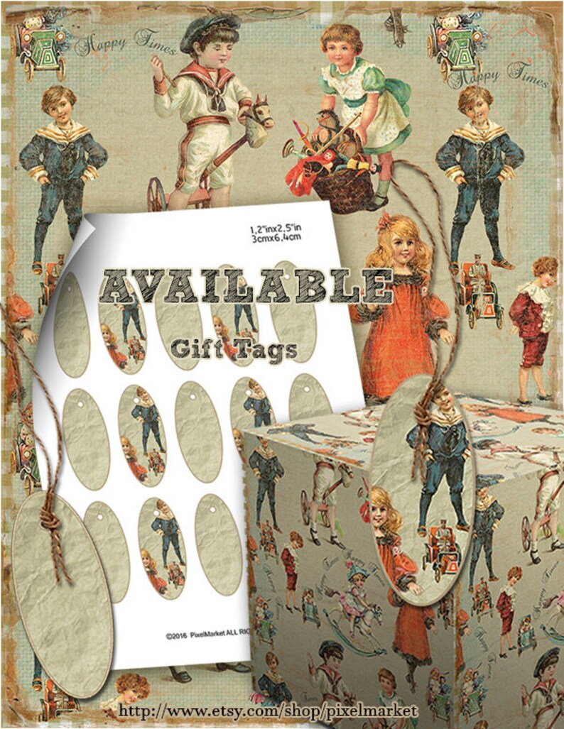 Printable WRAPPING PAPER Victorian Gift Wrap Vintage Toys Etsy Australia